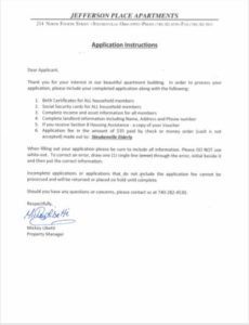 Application Cover Letter